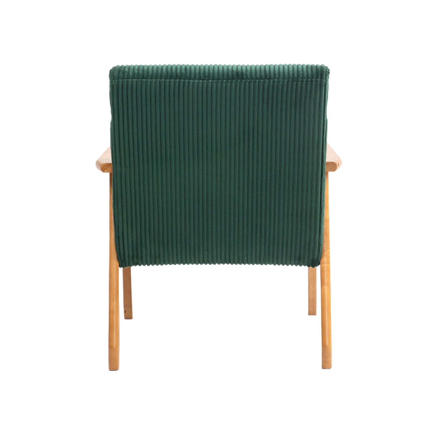 Leisure Chair with Solid Wood Armrest and Feet, Leisure chair, wood frame, velvet, l, solid rubber wood legs, Mid-Century Modern Accent chair, for Living Room Bedroom Studio chair