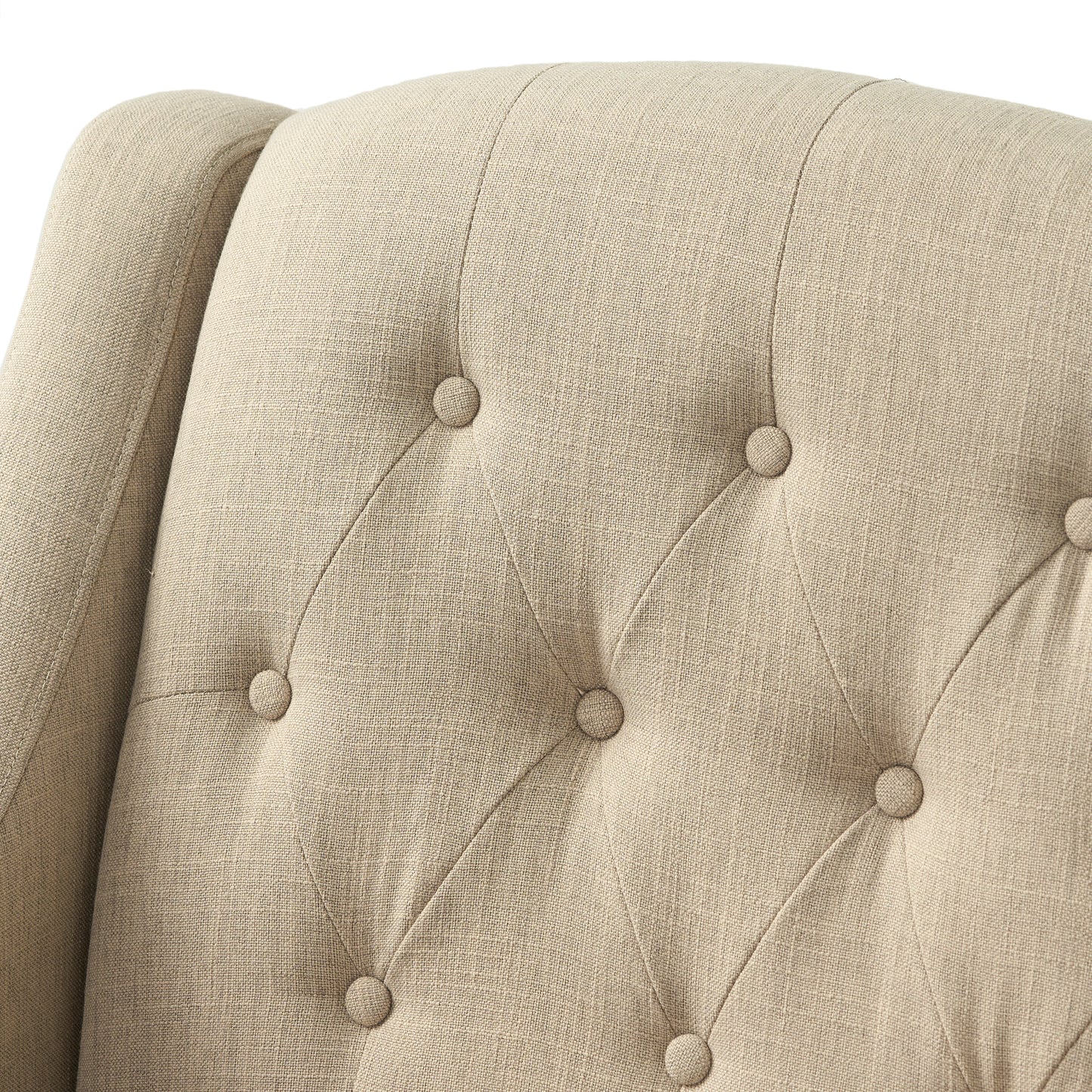 Upholstered Armchair with Ottoman