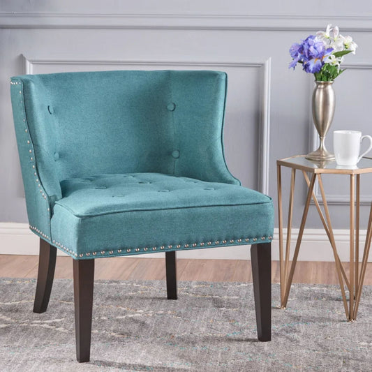 Fabric Occaisional Chair, Dark Teal