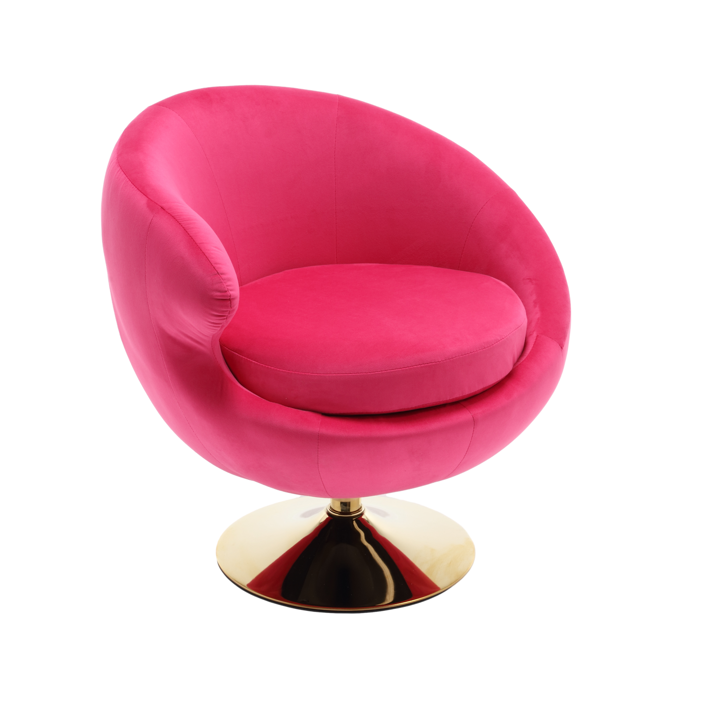 360 Degree Swivel Cuddle Barrel Accent Chairs, Round Armchairs with Wide Upholstered, Fluffy Fabric Chair for Living Room, Bedroom, Office, Waiting Rooms