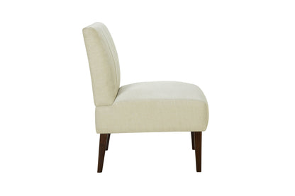 Stylish Comfortable Accent Chair 1pc Beige Fabric Upholstered Plush Seating Living Room Furniture Armless Chair