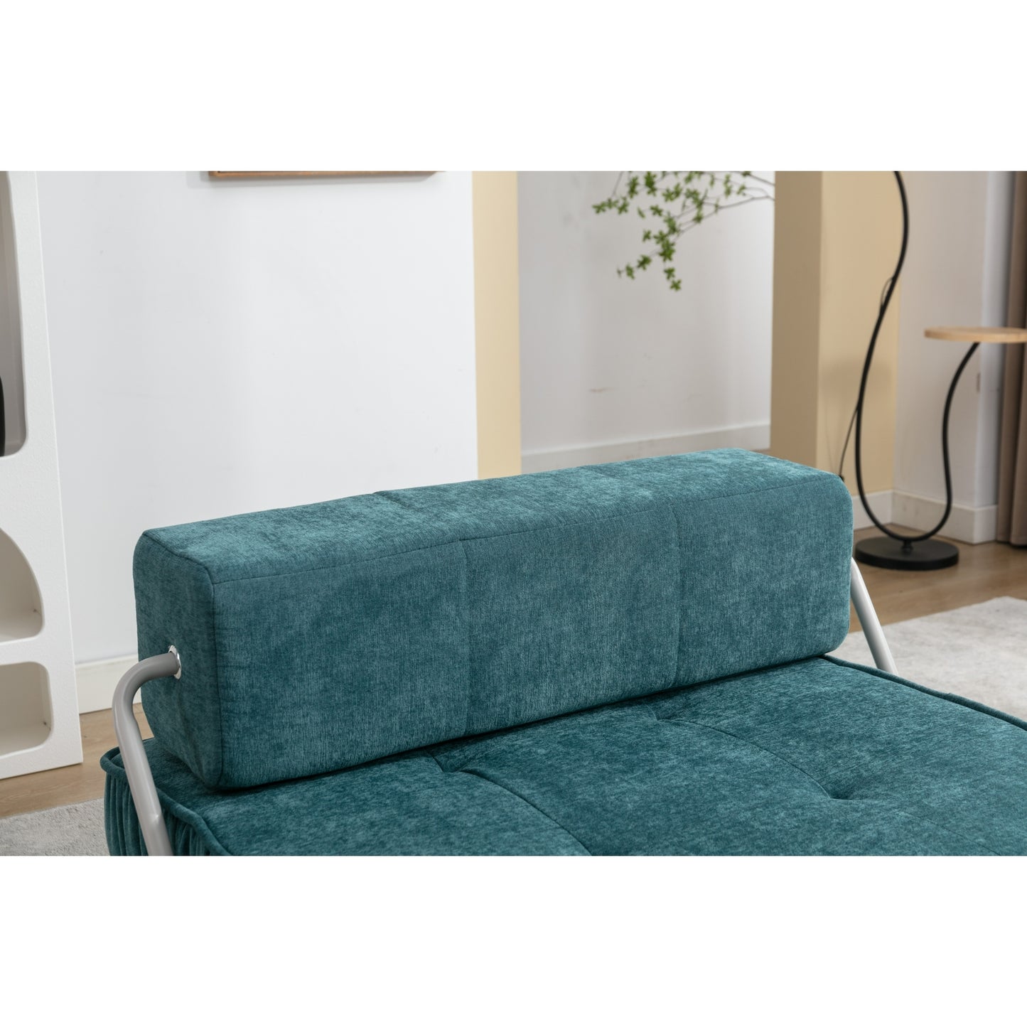 Folding Sofa Bed, Futon Sleeper Chair, Convertible Chair Floor Couch & Sleeping Mattress for Living Room, Guest Room, Home Office, Apartment, Small space, Bed, Removable Back Cushion, Green, 1 Seat