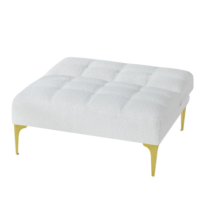 Convertible sofa bed futon with gold metal legs teddy fabric