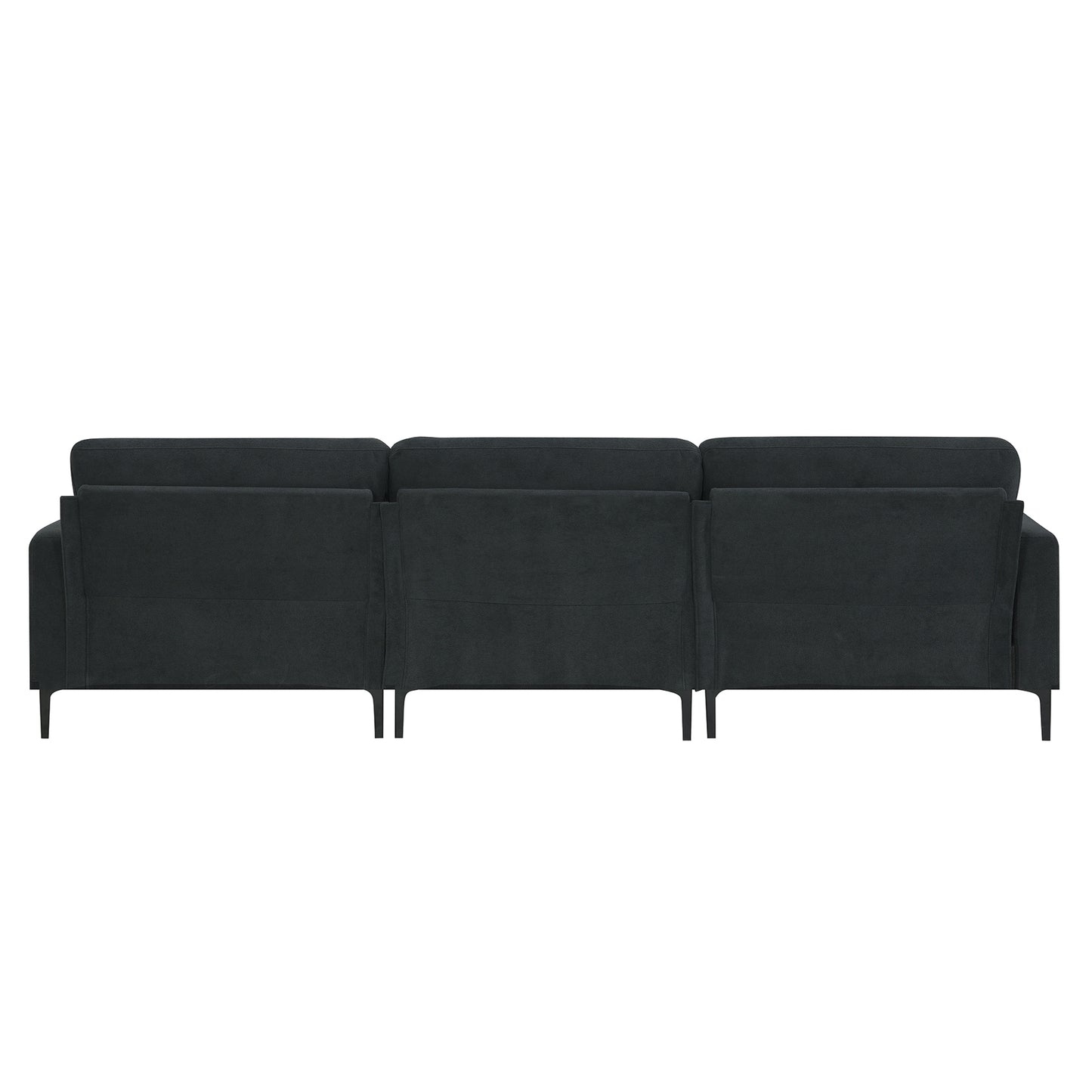 103.5*59" Modern L-shaped Sectional Sofa, 4-seat Velvet Fabric Couch Set with Convertible Ottoman,Freely Combinable Sofa for Living Room, Apartment, Office,Apartment,2 Colors