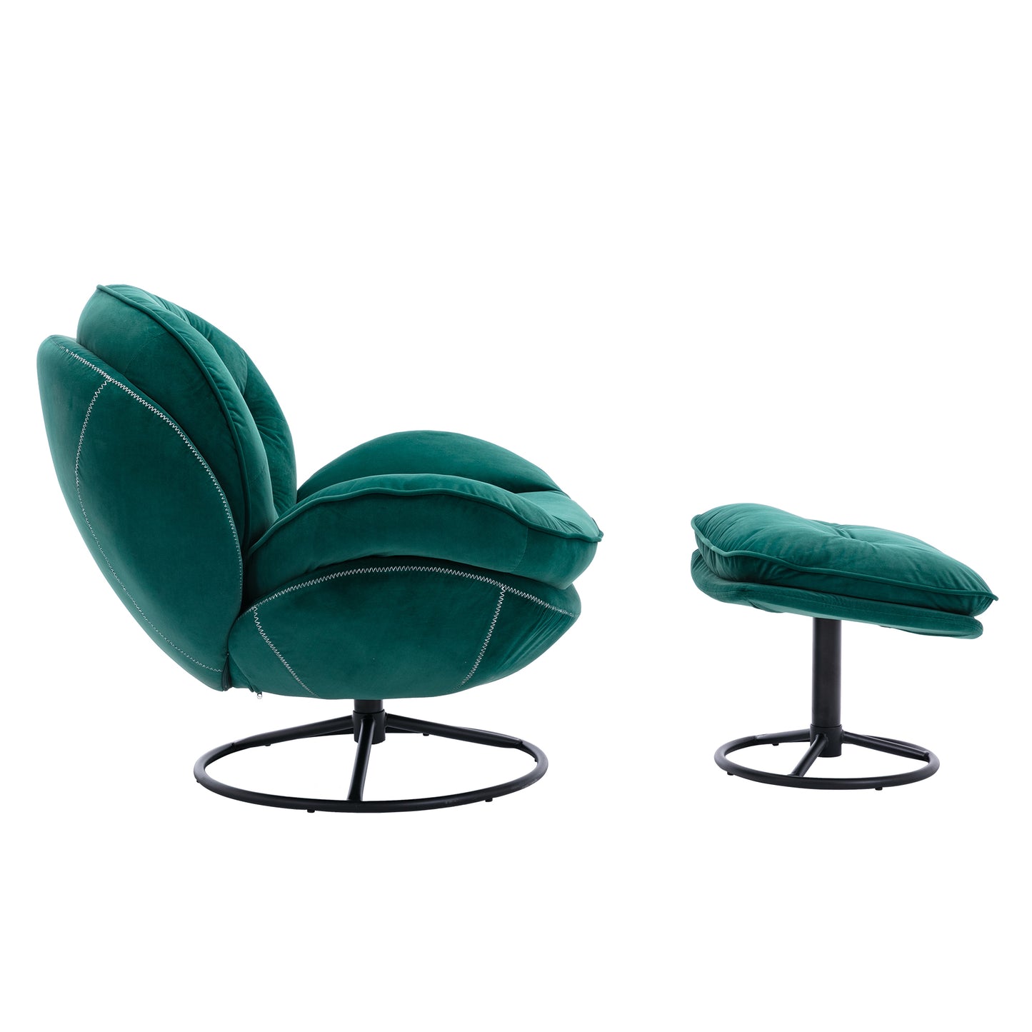 Accent chair TV Chair Living room Chair with Ottoman-GREEN