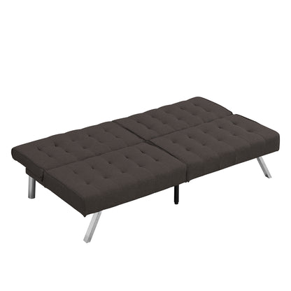 WOOD FRAME, STAINLESS LEG, FUTON, SOFA BED Espresso