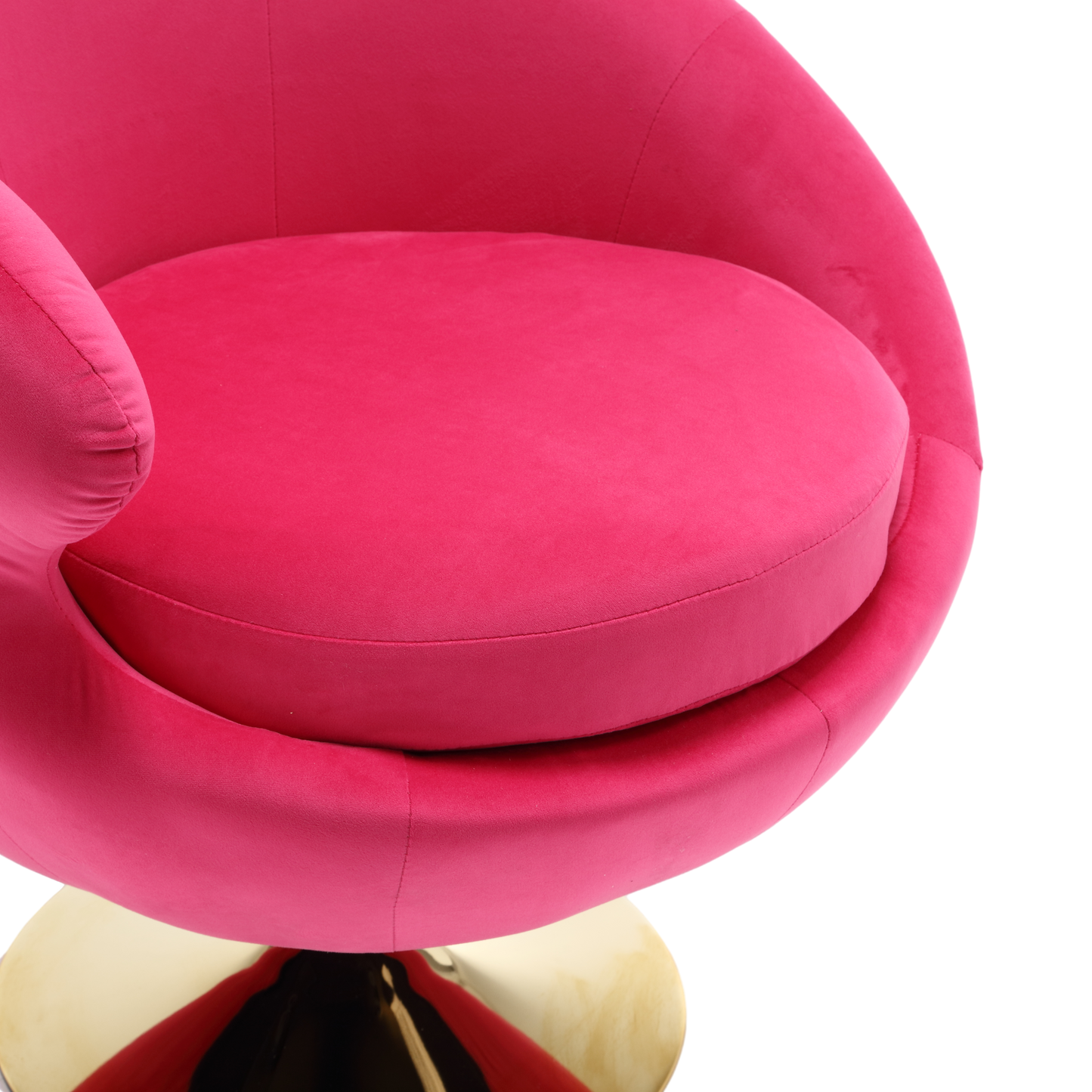 360 Degree Swivel Cuddle Barrel Accent Chairs, Round Armchairs with Wide Upholstered, Fluffy Fabric Chair for Living Room, Bedroom, Office, Waiting Rooms