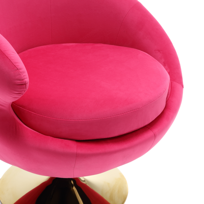 360 Degree Swivel Cuddle Barrel Accent Chairs, Round Armchairs with Wide Upholstered, Fluffy Fabric Chair for Living Room, Bedroom, Office, Waiting Rooms