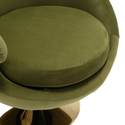 360 Degree Swivel Cuddle Barrel Accent Chairs, Round Armchairs with Wide Upholstered, Fluffy Fabric Chair for Living Room, Bedroom, Office, Waiting Rooms