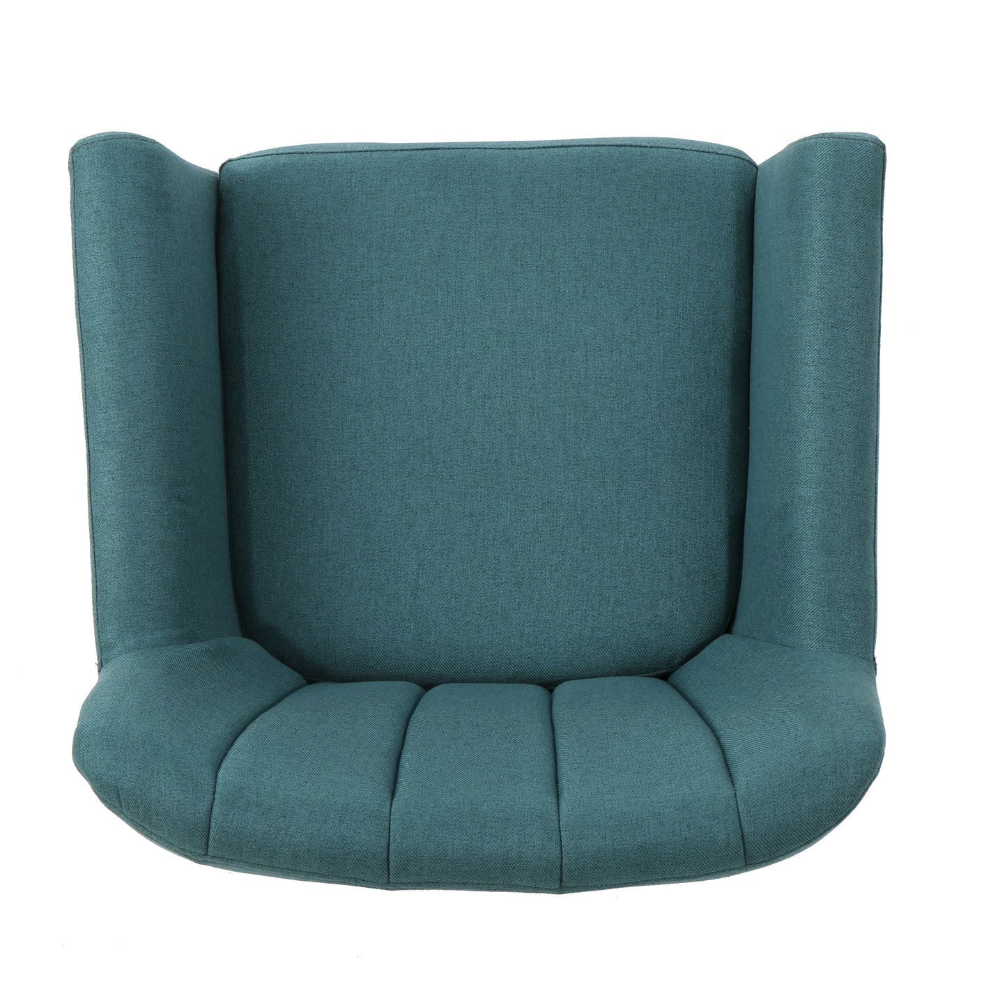 Mid Century Modern Fabric Club Chair, 28.30" W x 27.60" D x 31.50" H, Dark Teal/Natural