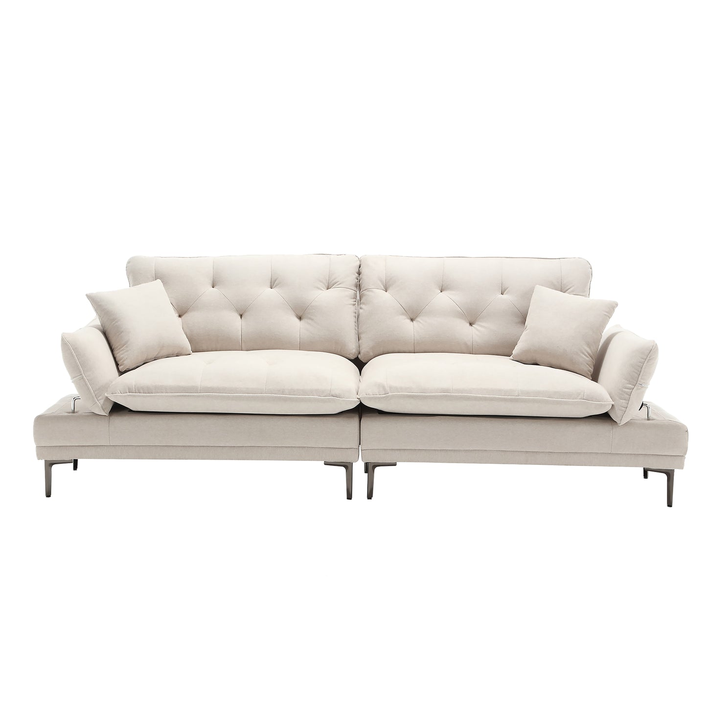 Linen Sofa, Accent sofa loveseat sofa with metal feet