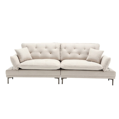 Linen Sofa, Accent sofa loveseat sofa with metal feet