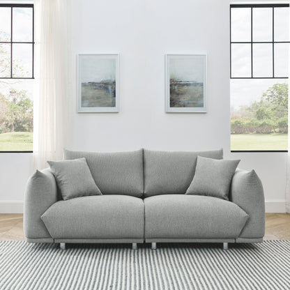 78.8'' Modern Couch for Living Room Sofa,Solid Wood Frame and Stable Metal Legs, 2 Pillows, Sofa Furniture for Apartment