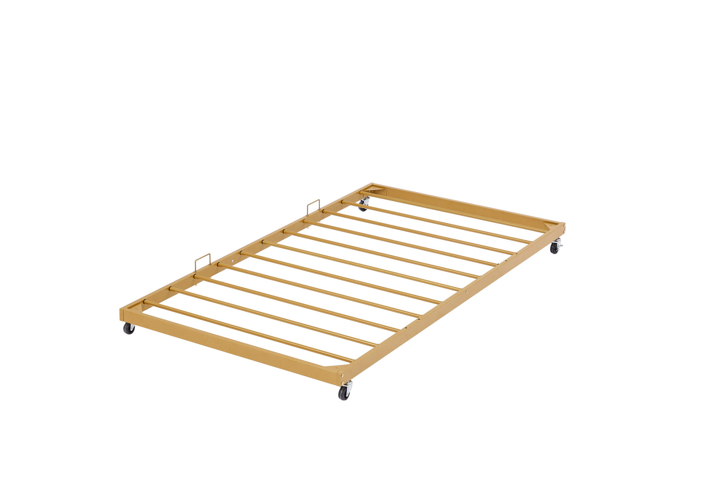 Daybed, sofa bed metal framed with trundle twin size, golden, 77'' L x 40.6'' W x 14.5''H