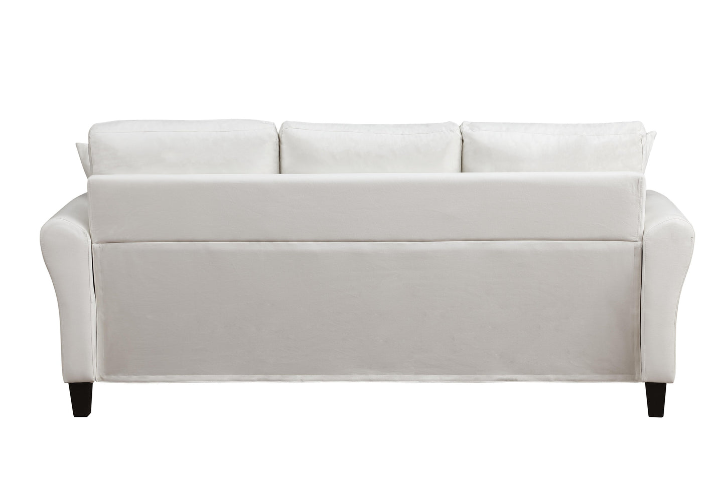 Modern Velvet Couch with 2 Pillow, 78 Inch Width Living Room Furniture, 3 Seater Sofa with Plastic Legs