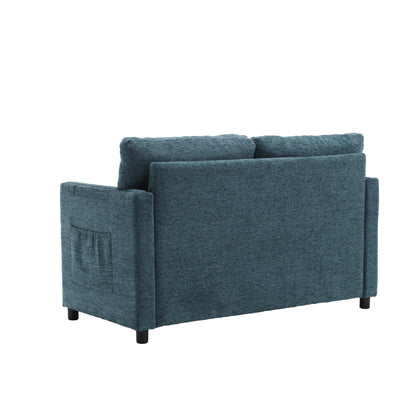 Modern chenille Fabric Loveseat, 2-Seat Upholstered Loveseat Sofa Modern Couch