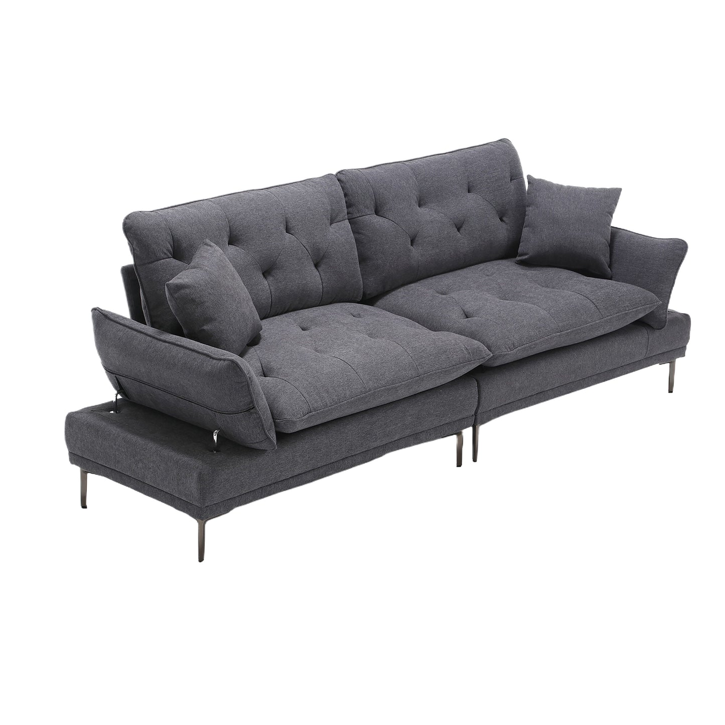 Linen Sofa, Accent sofa loveseat sofa with metal feet