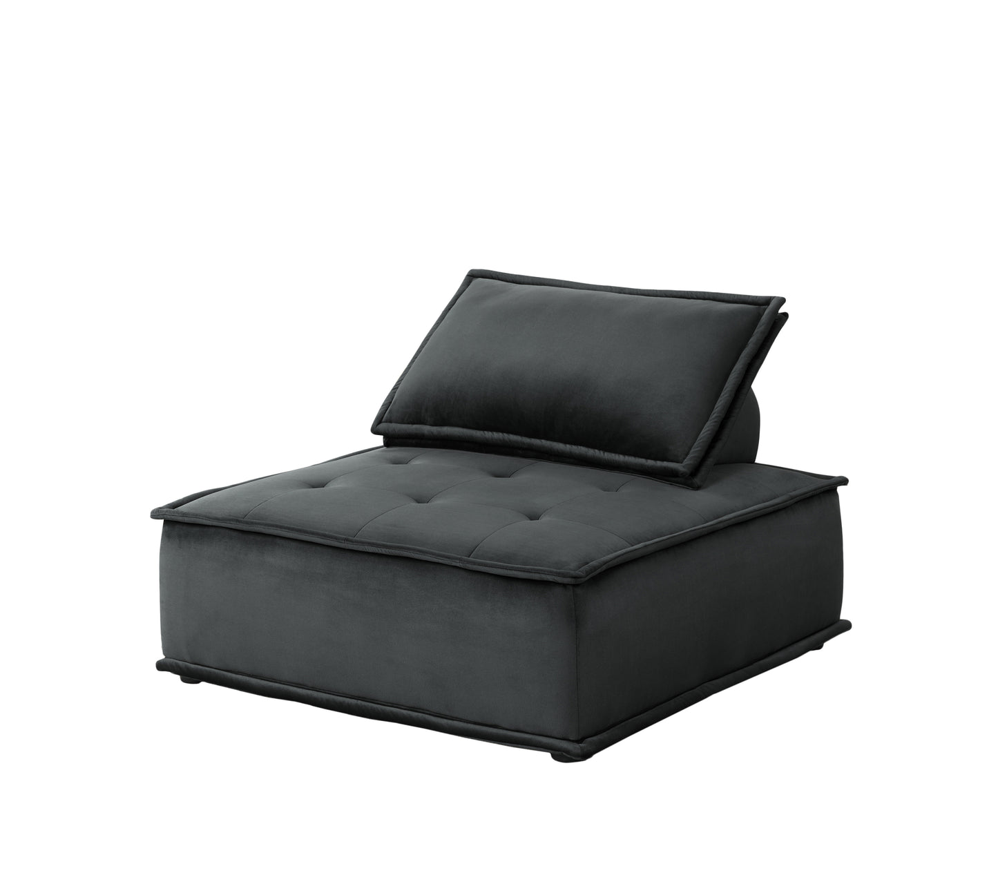 120" Black Velvet 5 Pc Sofa and Loveseat