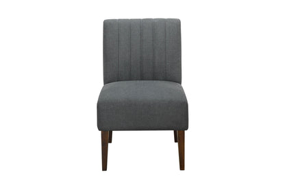 Comfortable Accent Chair 1pc Dark Gray Fabric Upholstered Plush Seating Living Room Furniture Armless Chair