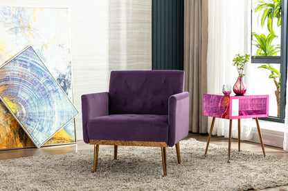 Accent Chair,leisure single sofa with Rose Golden feet