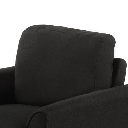 Living Room Furniture Armrest Single Sofa (Black)