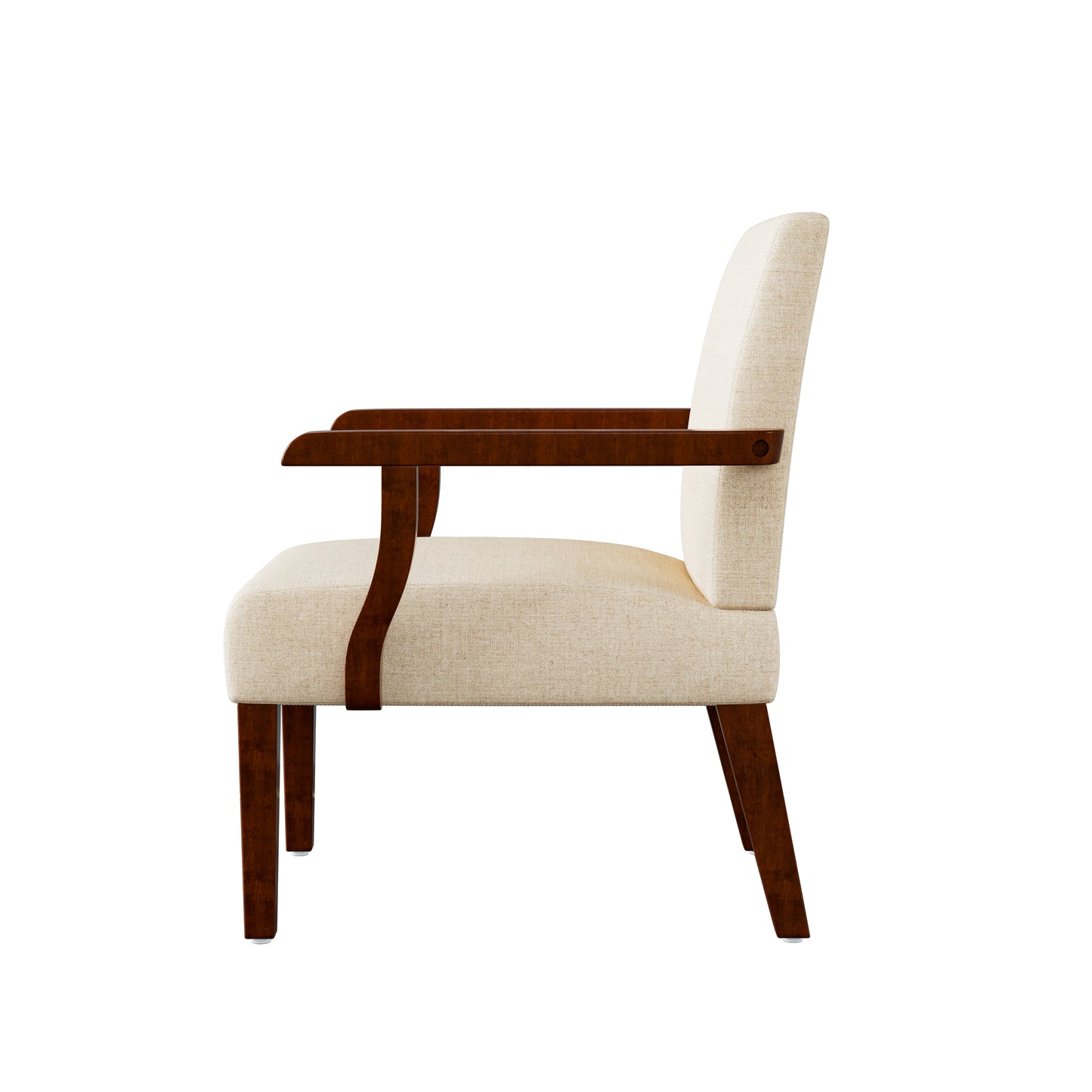 Fabric Accent Arm Chair Set of 2 with Round Wood Table