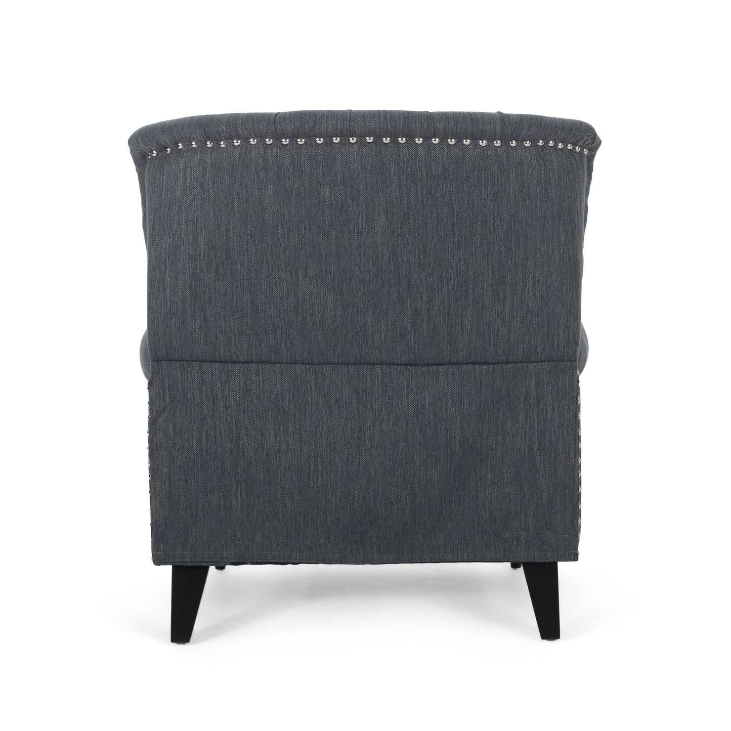 Classic Style Charcoal Fabric Push Back Chair