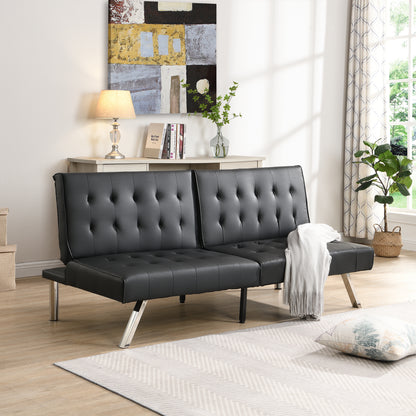 Sofa bed black pvc