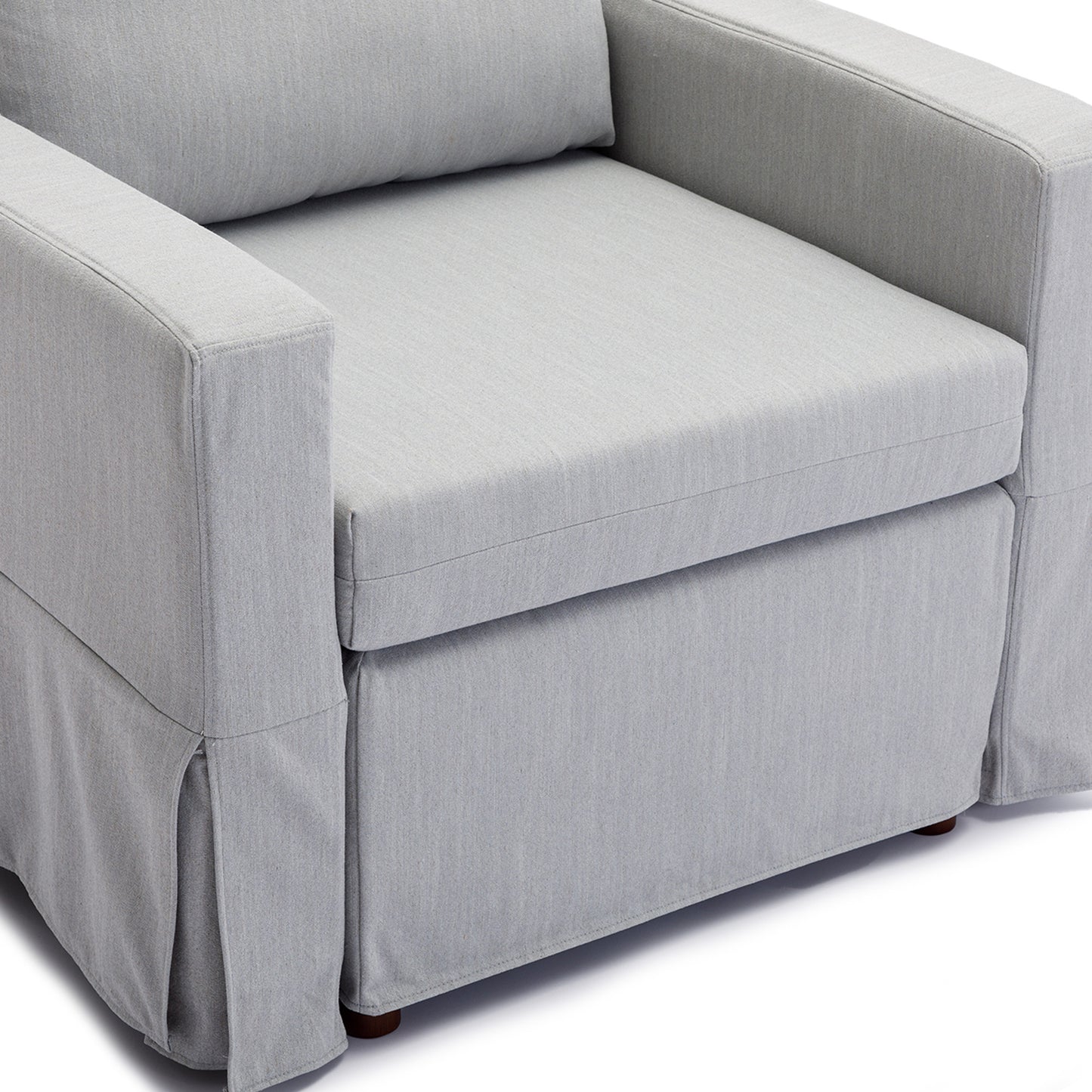 3 Seat Module Sectional Sofa Couch With 1 Ottoman,Seat Cushion and Back Cushion Removable and Washable,Light Grey