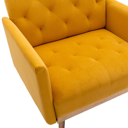 Accent Chair,leisure single sofa with Rose Golden feet