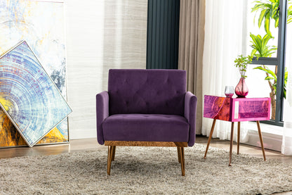 Accent Chair,leisure single sofa with Rose Golden feet