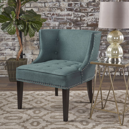 Fabric Occaisional Chair, Dark Teal