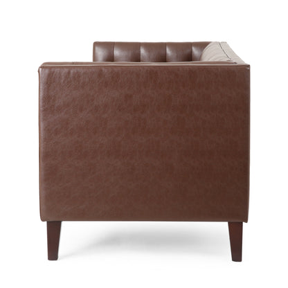 Comfy 3-seat Sofa with Tufted Back, Modern for Living Room