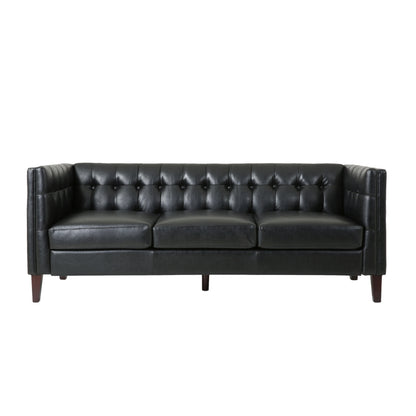 Comfy 3-seat Sofa with Tufted Back, Modern for Living Room