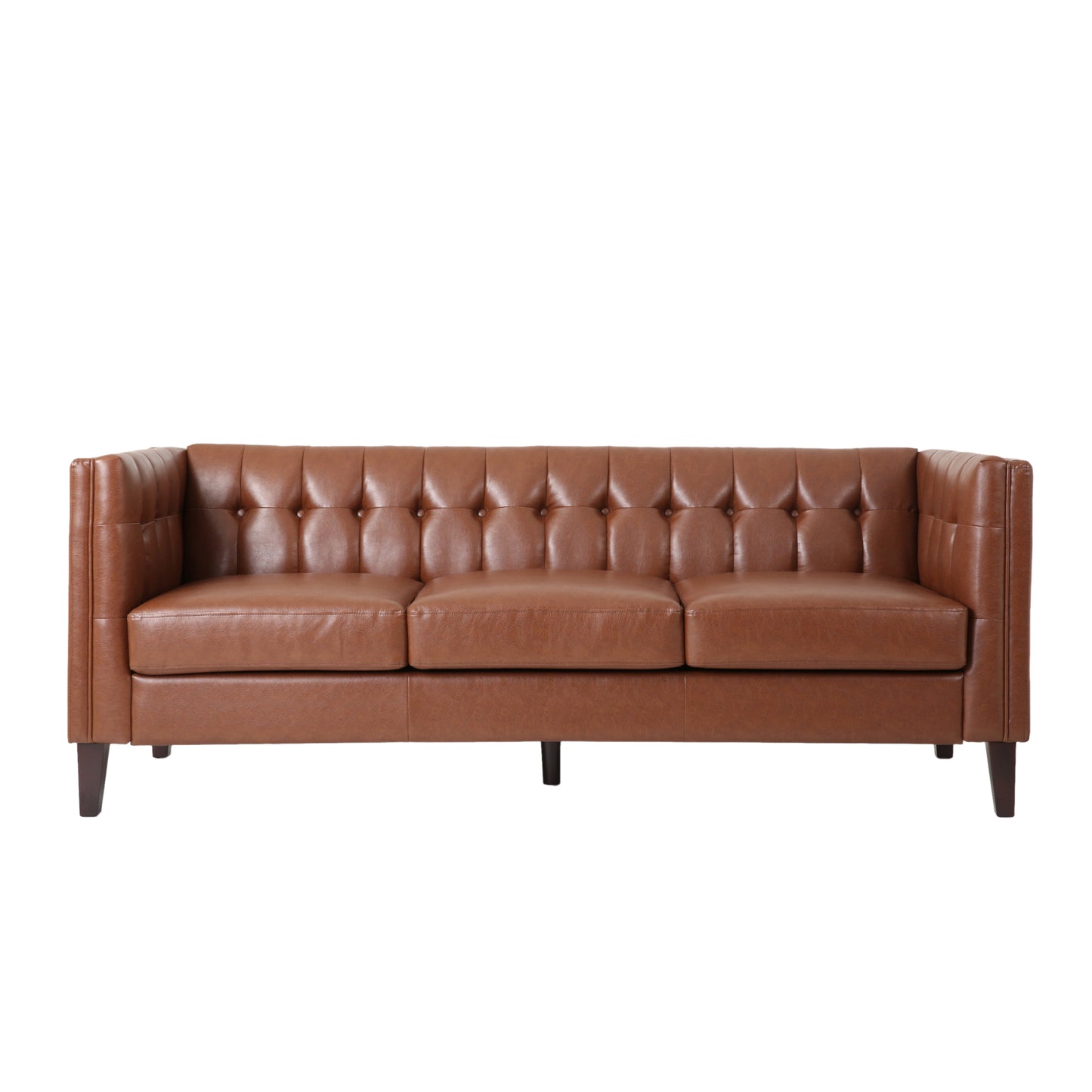 Comfy 3-seat Sofa with Tufted Back, Modern for Living Room