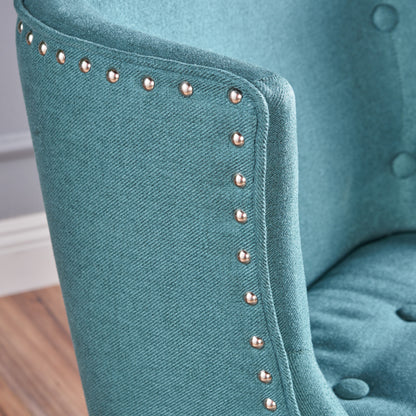 Fabric Occaisional Chair, Dark Teal