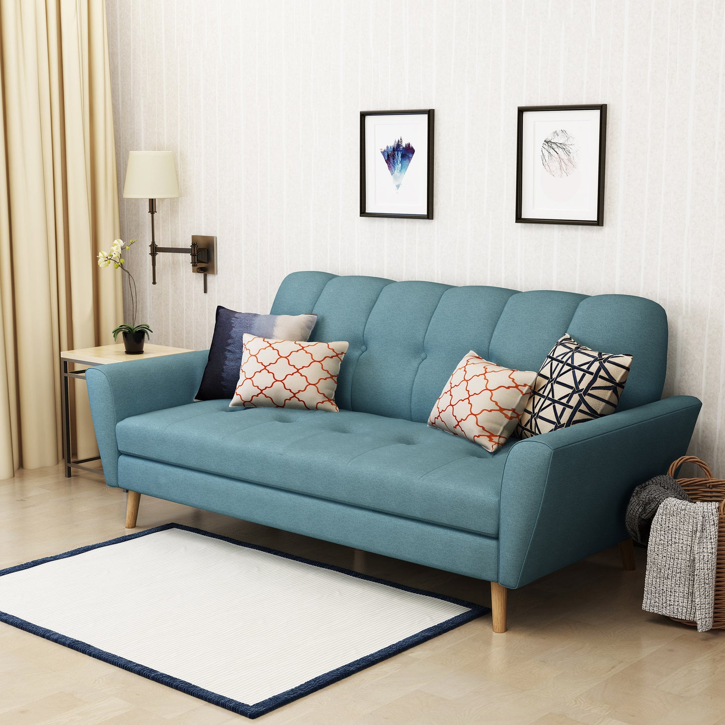 71.3" Flared Arm Sofa