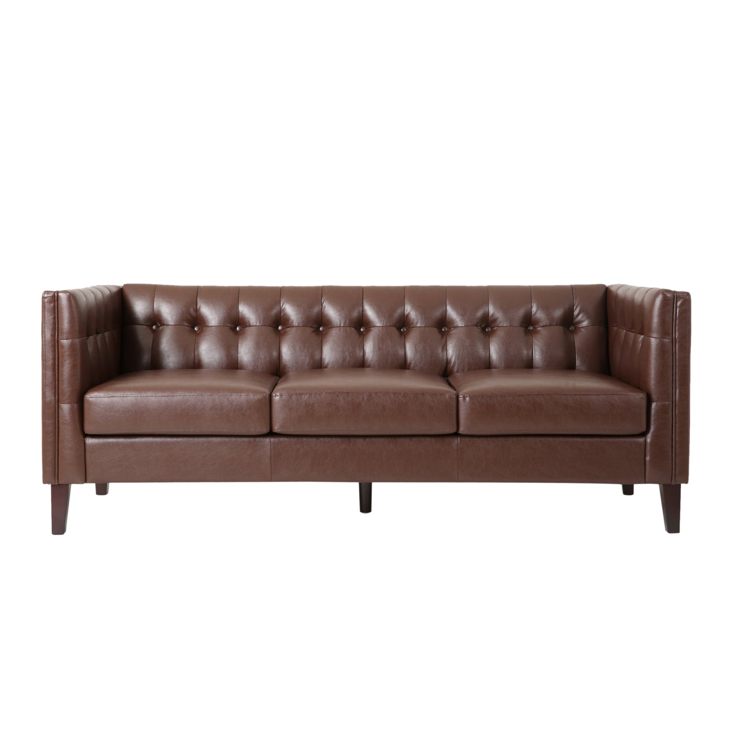 Comfy 3-seat Sofa with Tufted Back, Modern for Living Room