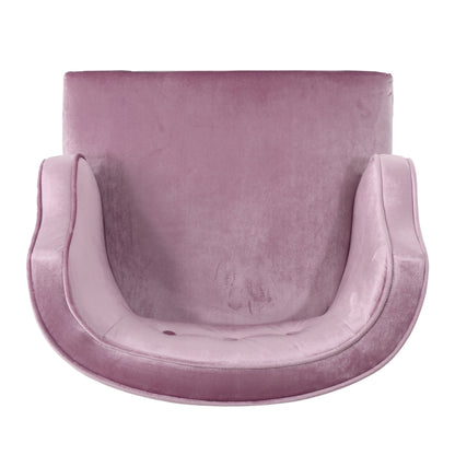 Mid Century Velvet Tufted Accent Chair, Light Lavender