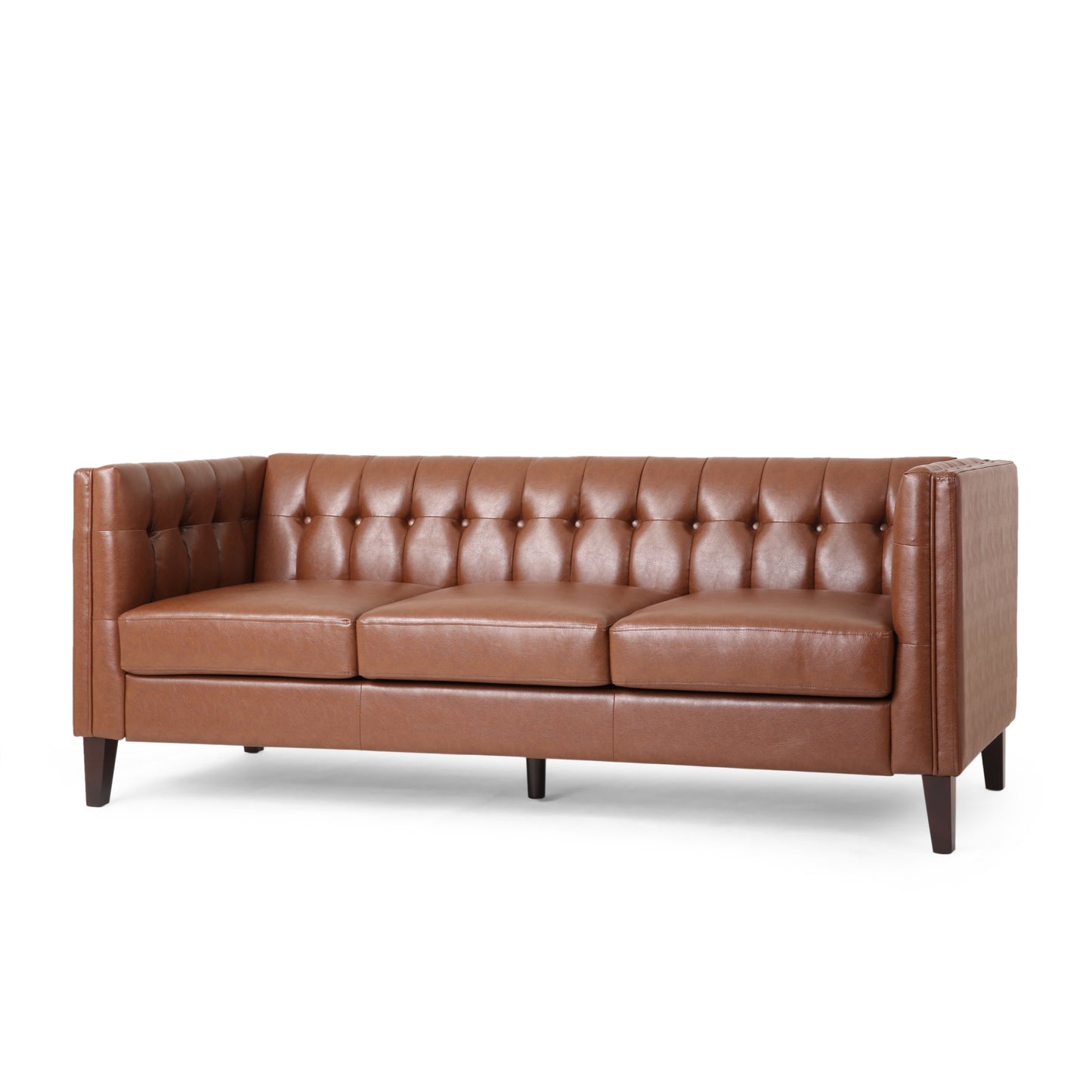 Comfy 3-seat Sofa with Tufted Back, Modern for Living Room