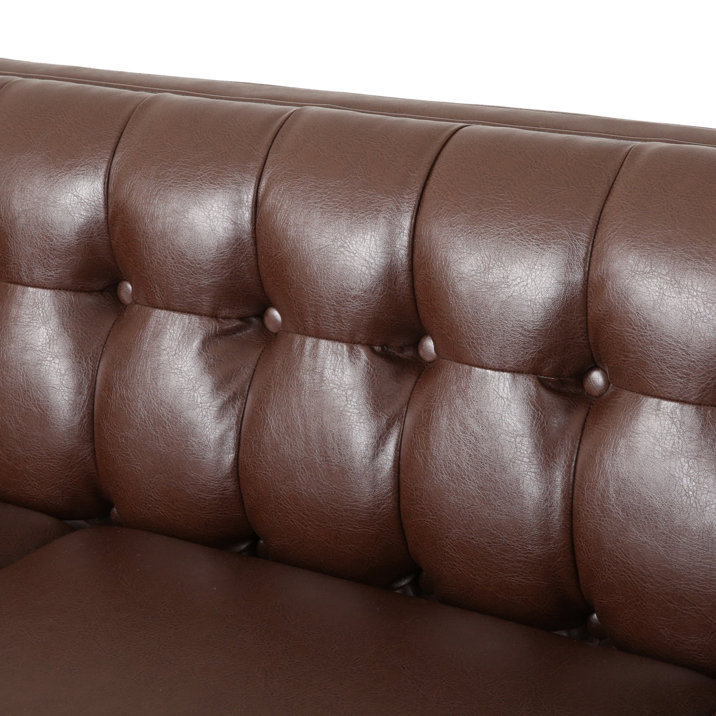 Comfy 3-seat Sofa with Tufted Back, Modern for Living Room