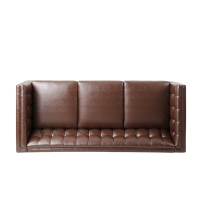 Comfy 3-seat Sofa with Tufted Back, Modern for Living Room