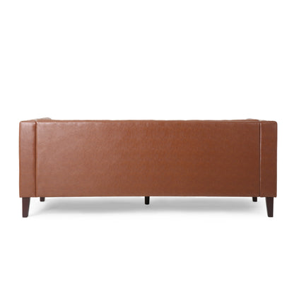 Comfy 3-seat Sofa with Tufted Back, Modern for Living Room